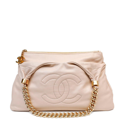 Chanel Beige Lambskin Rodeo Drive Hobo