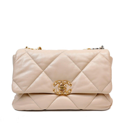 Chanel Beige 19 Bag w/ Mixed Metal Hardware