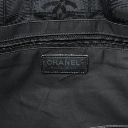 Chanel Nylon Leather Tote Bag Black A20457