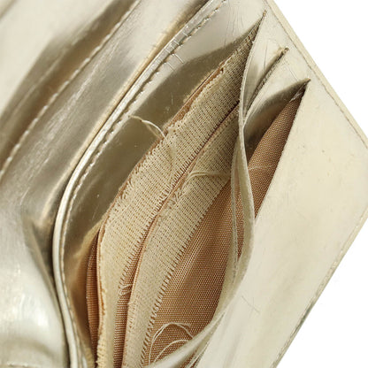 Chanel Metallic Leather Micro Chocolate Bar Wallet