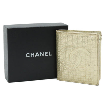 Chanel Metallic Leather Micro Chocolate Bar Wallet
