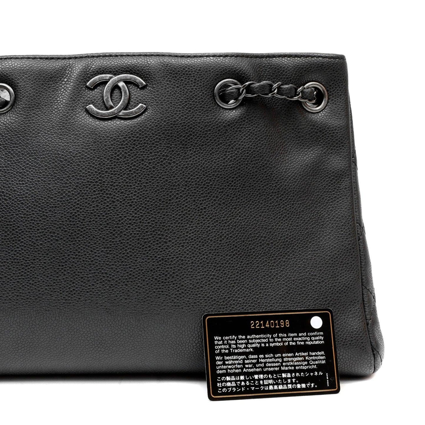 Chanel Slate Gray Tote w/ Gunmetal Hardware