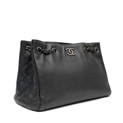 Chanel Slate Gray Tote w/ Gunmetal Hardware