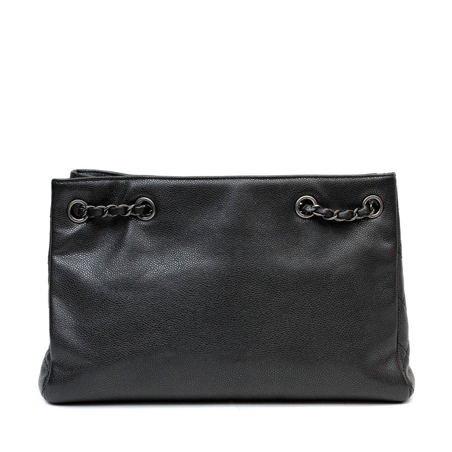 Chanel Slate Gray Tote w/ Gunmetal Hardware