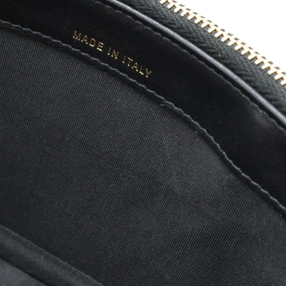 Chanel Canvas Leather Chain Wallet Navy
