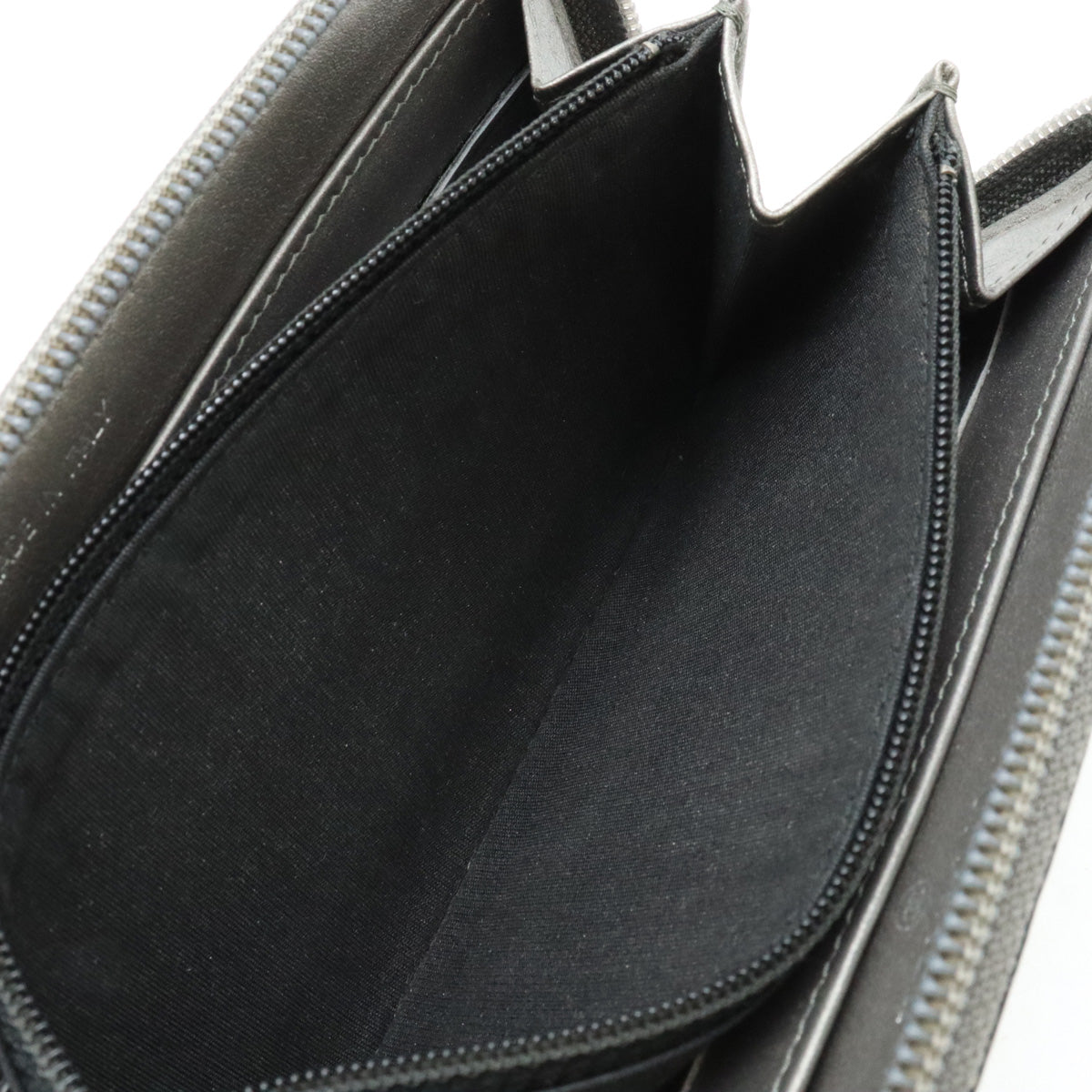 Chanel Caviar Skin Round Zip Wallet Metallic Gray