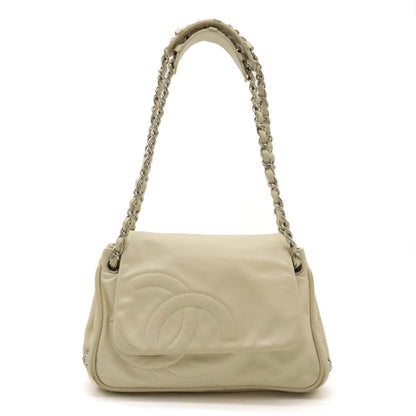 Chanel Leather Coco Mark Shoulder Tote Bag