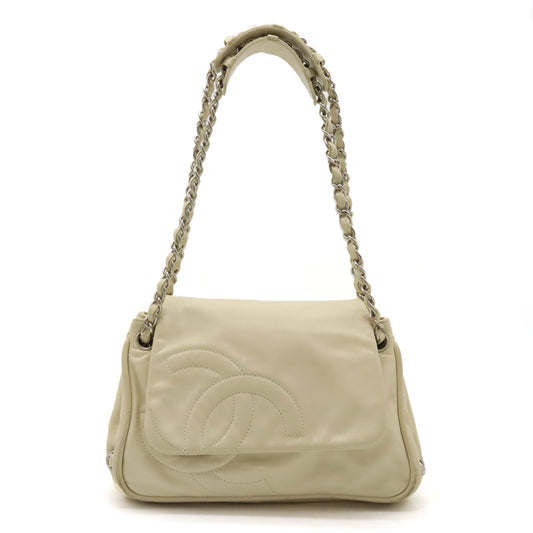 Chanel Leather Coco Mark Shoulder Tote Bag