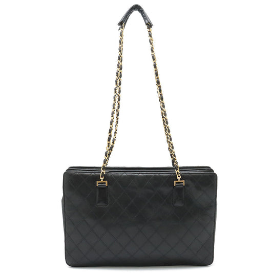 Chanel Leather Bicolore Chain Tote Bag