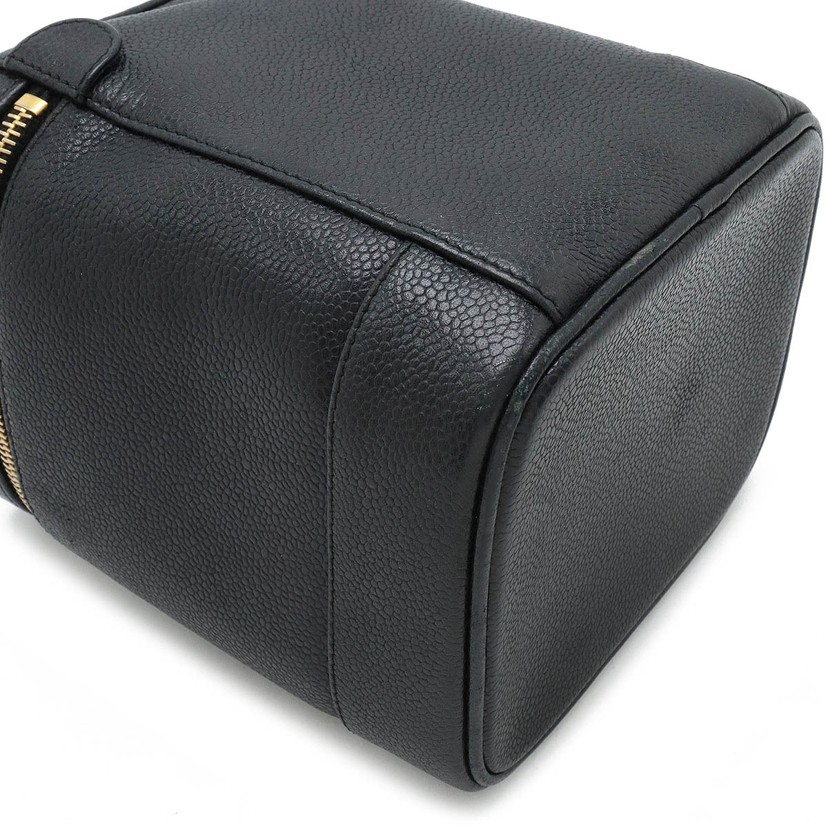 Chanel Caviar Vanity Bag Black Leather