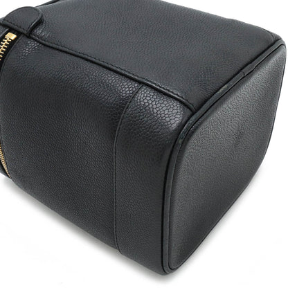 Chanel Caviar Vanity Bag Black Leather