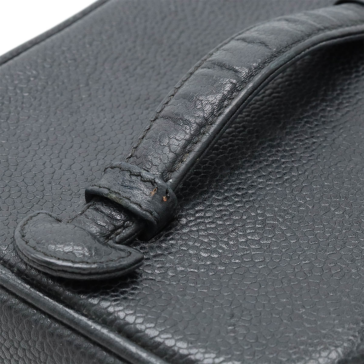 Chanel Caviar Vanity Bag Black Leather