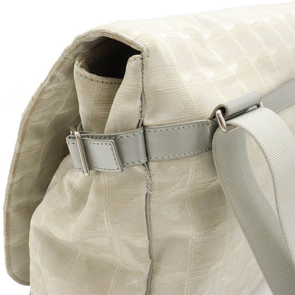Chanel Nylon Jacquard Messenger Bag Ivory