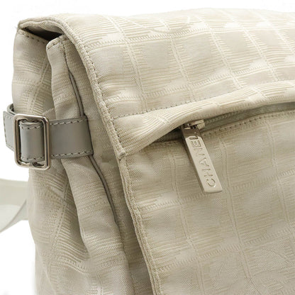 Chanel Nylon Jacquard Messenger Bag Ivory
