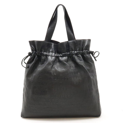 Chanel Leather Embossed Logo Tote Bag A46123 in New Condition