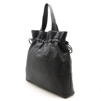 Chanel Leather Embossed Logo Tote Bag A46123 in New Condition