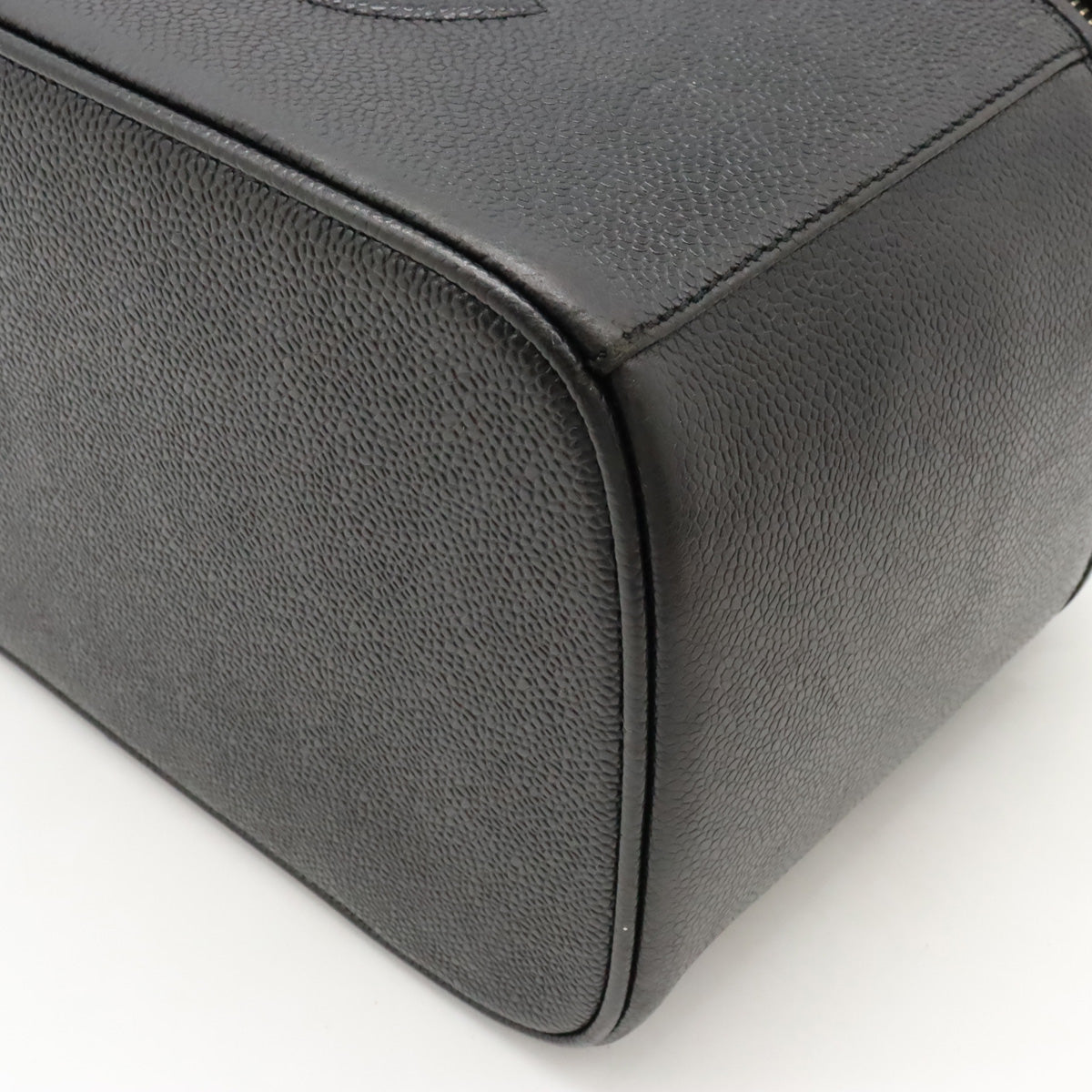 Chanel Caviar Vanity Handbag Black