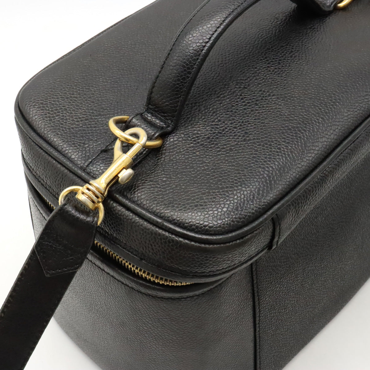 Chanel Caviar Vanity Handbag Black