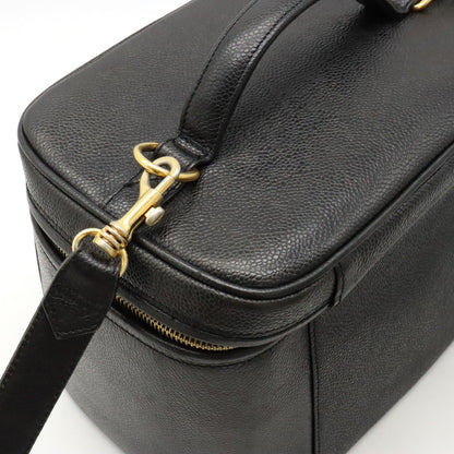 Chanel Caviar Vanity Handbag Black