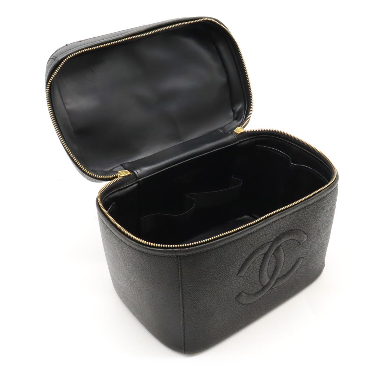 Chanel Caviar Vanity Handbag Black