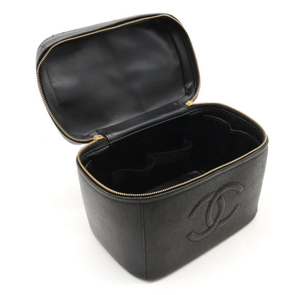 Chanel Caviar Vanity Handbag Black