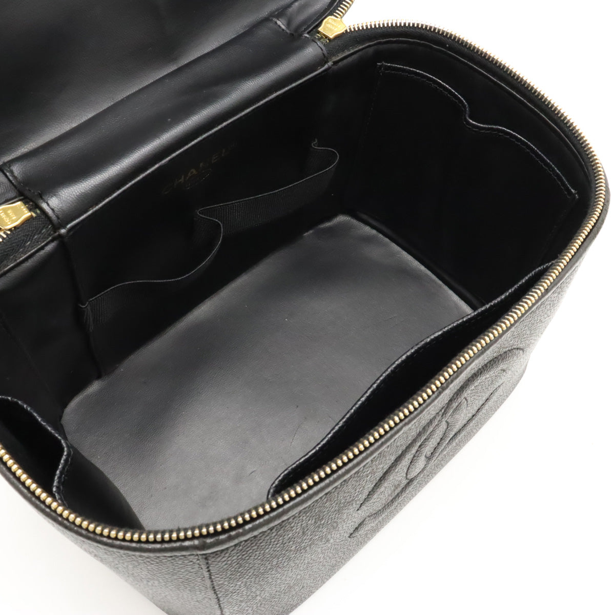 Chanel Caviar Vanity Handbag Black