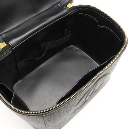 Chanel Caviar Vanity Handbag Black