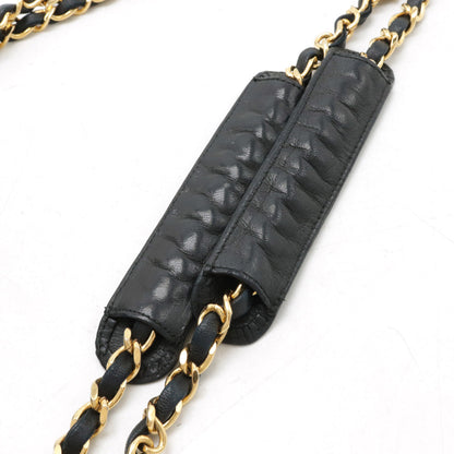 Chanel Leather Matelasse Chain Shoulder Bag Black in New Condition