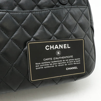 Chanel Leather Matelasse Chain Shoulder Bag Black in New Condition