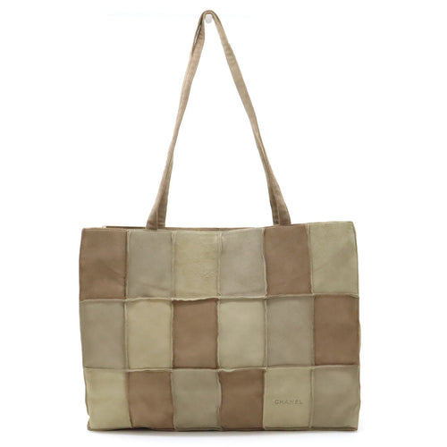 Chanel Suede Patchwork Tote Bag