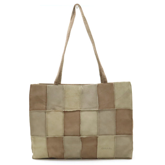 Chanel Suede Patchwork Tote Bag
