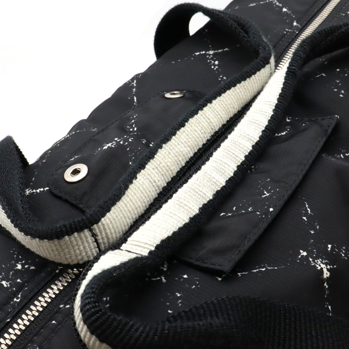 Chanel Nylon Travel Line Boston Bag Black Red
