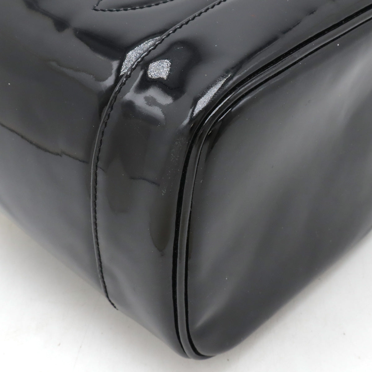 Chanel Vanity Bag Patent Leather Black