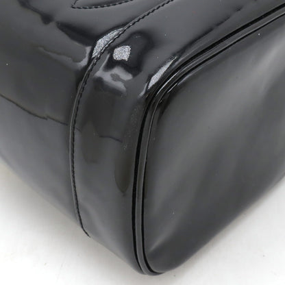 Chanel Vanity Bag Patent Leather Black