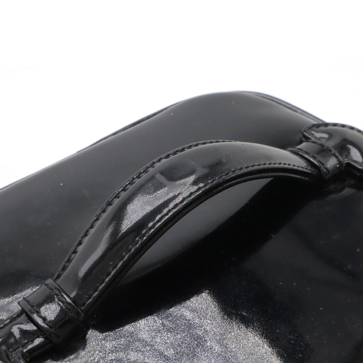 Chanel Vanity Bag Patent Leather Black