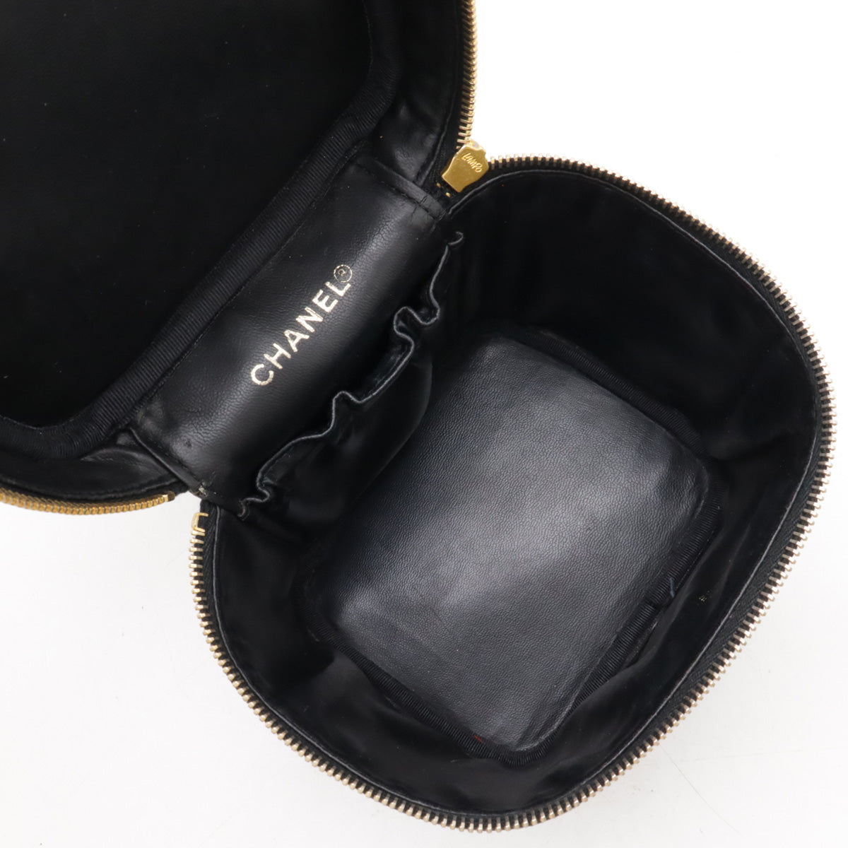 Chanel Vanity Bag Patent Leather Black