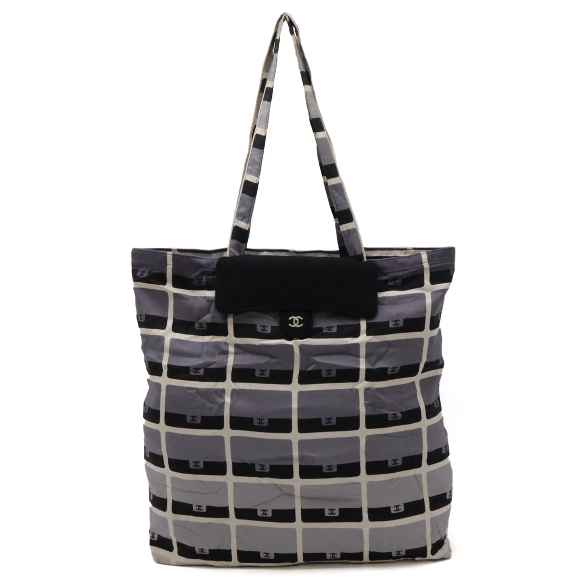 Chanel Matelasse Coco Mark Eco Tote Bag Black