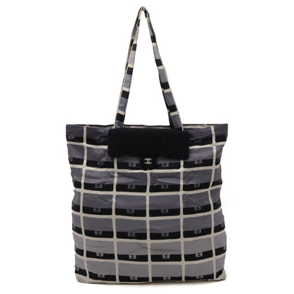 Chanel Matelasse Coco Mark Eco Tote Bag Black
