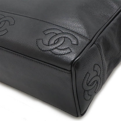 Chanel Caviar Leather Triple Coco Chain Shoulder Bag