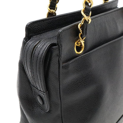 Chanel Caviar Leather Triple Coco Chain Shoulder Bag