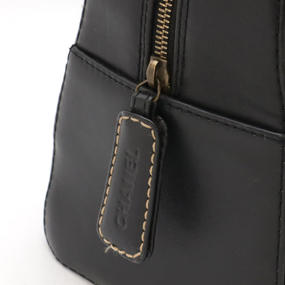 Chanel Wild Stitch Leather Handbag Black