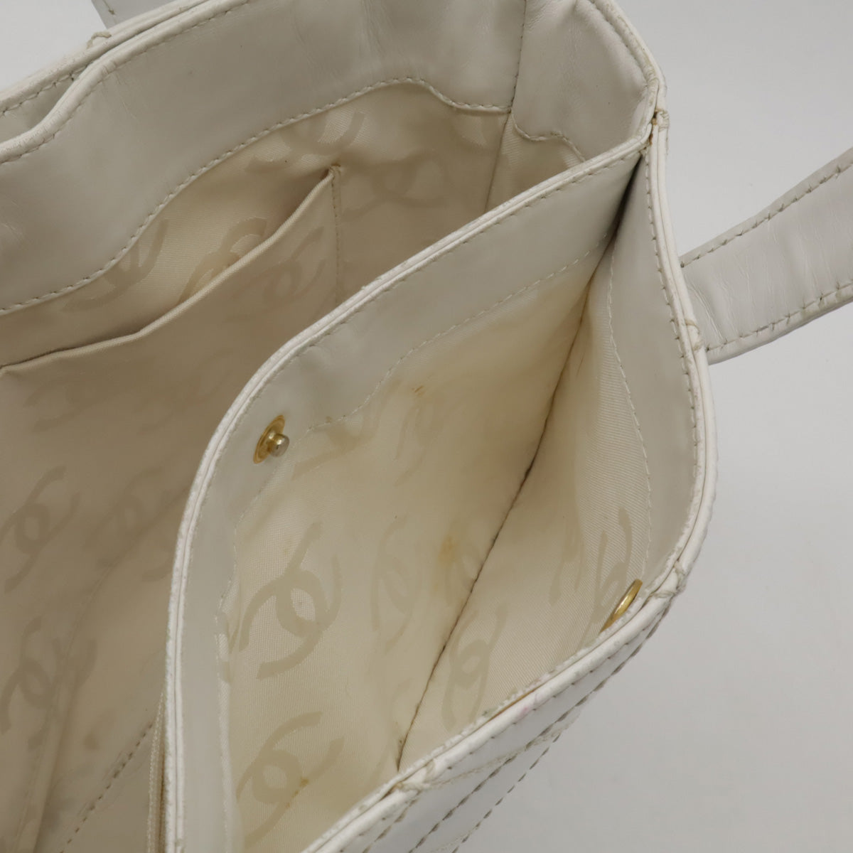 Chanel Wild Stitch Coco Mark Leather Tote Bag