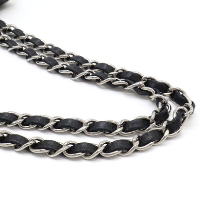 Chanel Leather Coco Mark W Chain Shoulder Bag