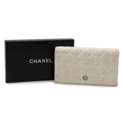 Chanel Matelasse New Coco Button Bifold Wallet