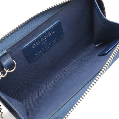 Chanel Caviar Skin Coin Case Blue