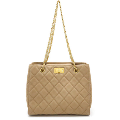 Chanel 2.55 Chain Tote Caviar Leather Beige