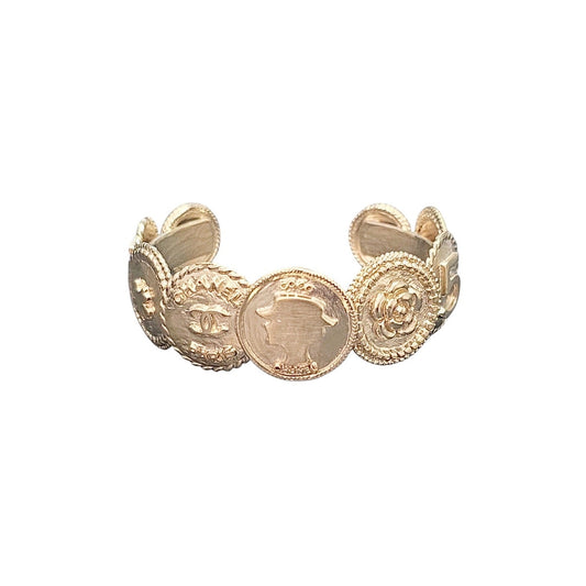 Chanel CC Medallion Coin Cuff Bracelet