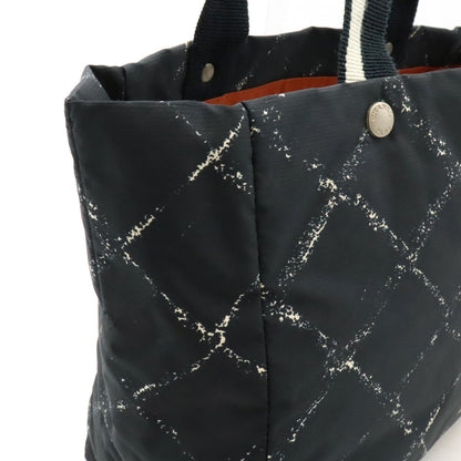 Chanel Nylon Tote Bag Black Red