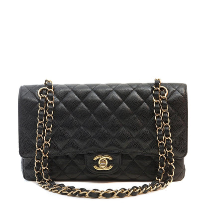 Chanel Black Caviar Medium Classic w/ Gold Hardware