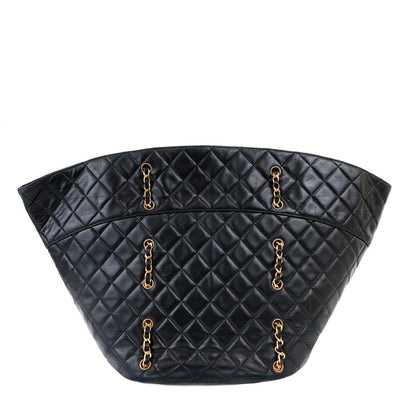 Chanel Vintage Quilted Day Tote w/ Gold Hardware